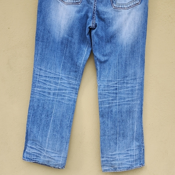 Y2k Relaxed Boot Vintage Guess Premiun Light Blue Denim Jeans 100% Cotton - Picture 5 of 10